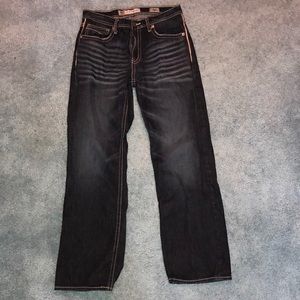 Dark buckle jean relaxed fit